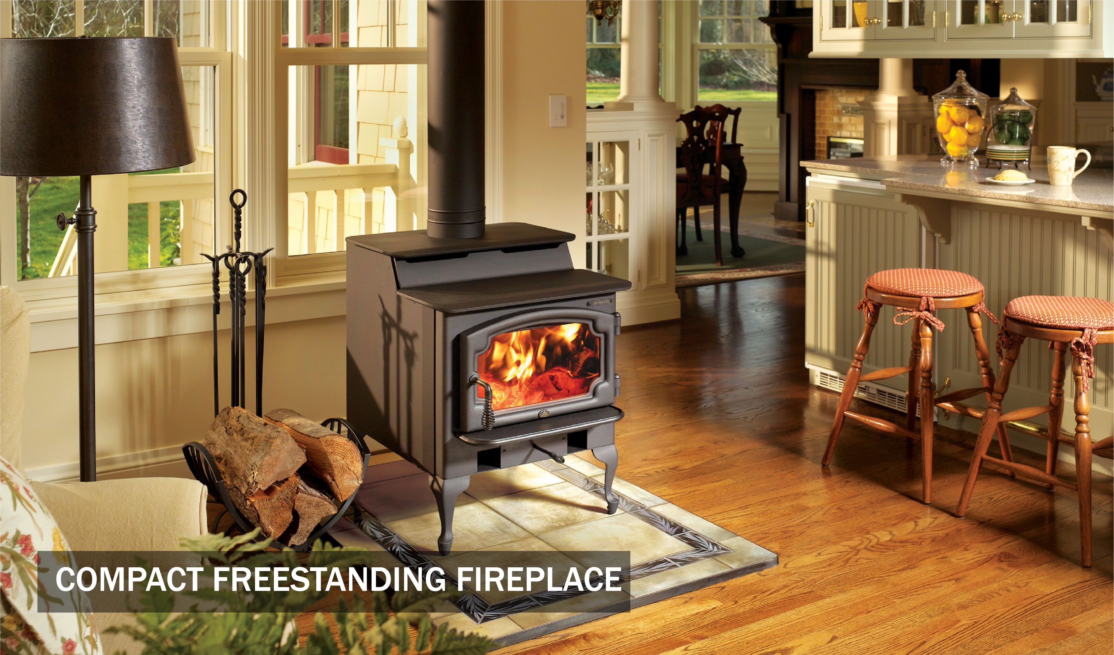 Some compact freestanding fireplace models